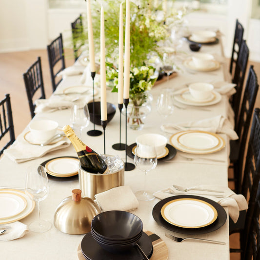 LX Collective White 12-Piece Dinnerware Set