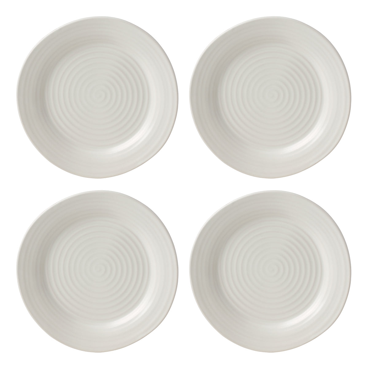 Ridge White 12-Piece Dinnerware Set