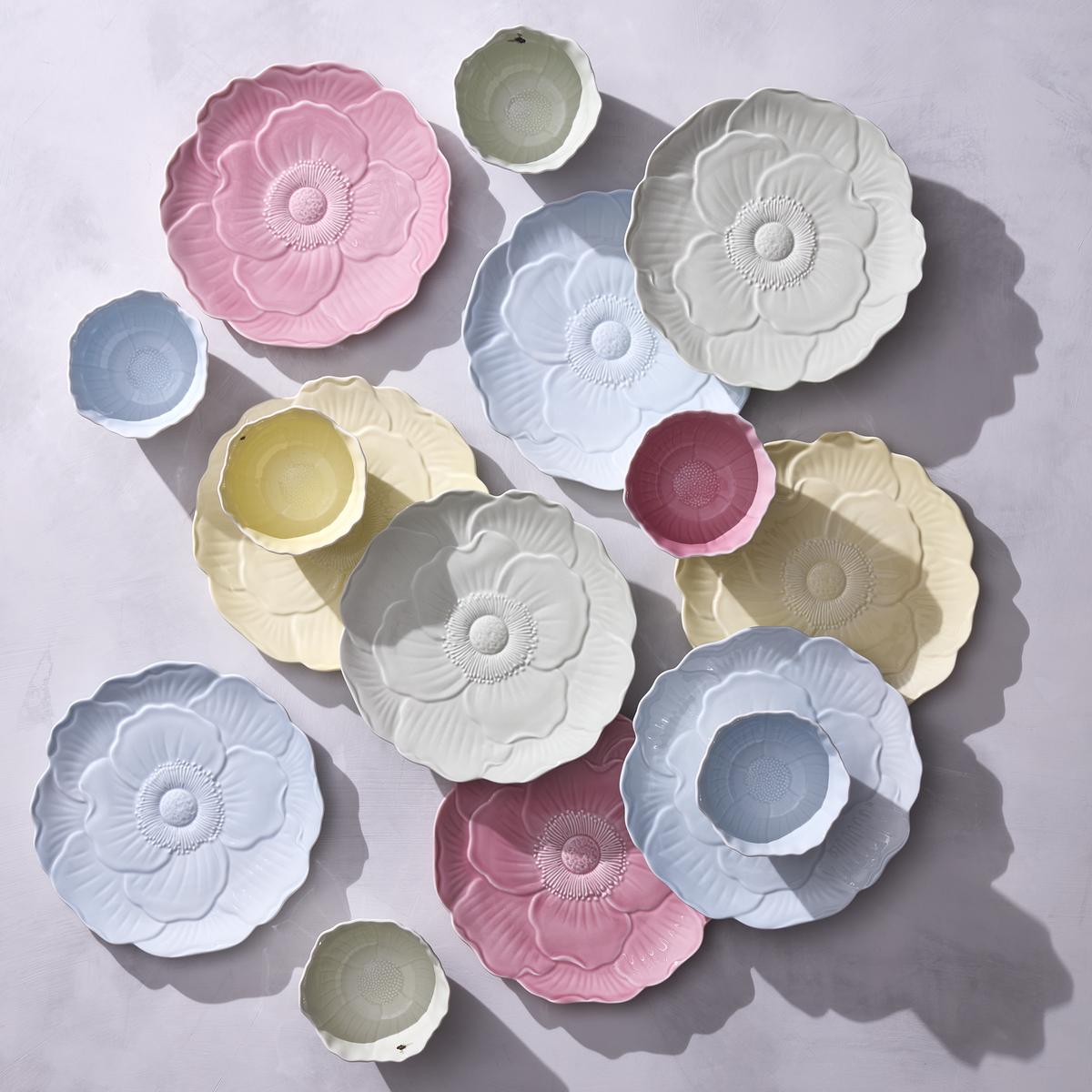 Butterfly Meadow Floral Green Accent Plates, Set of 4