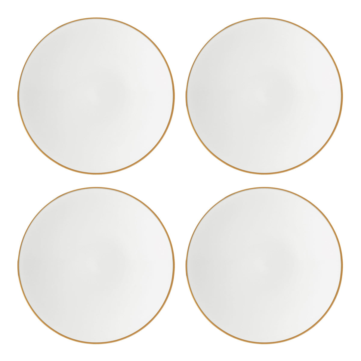 Trianna White Coupe Salad Plates, Set of 4