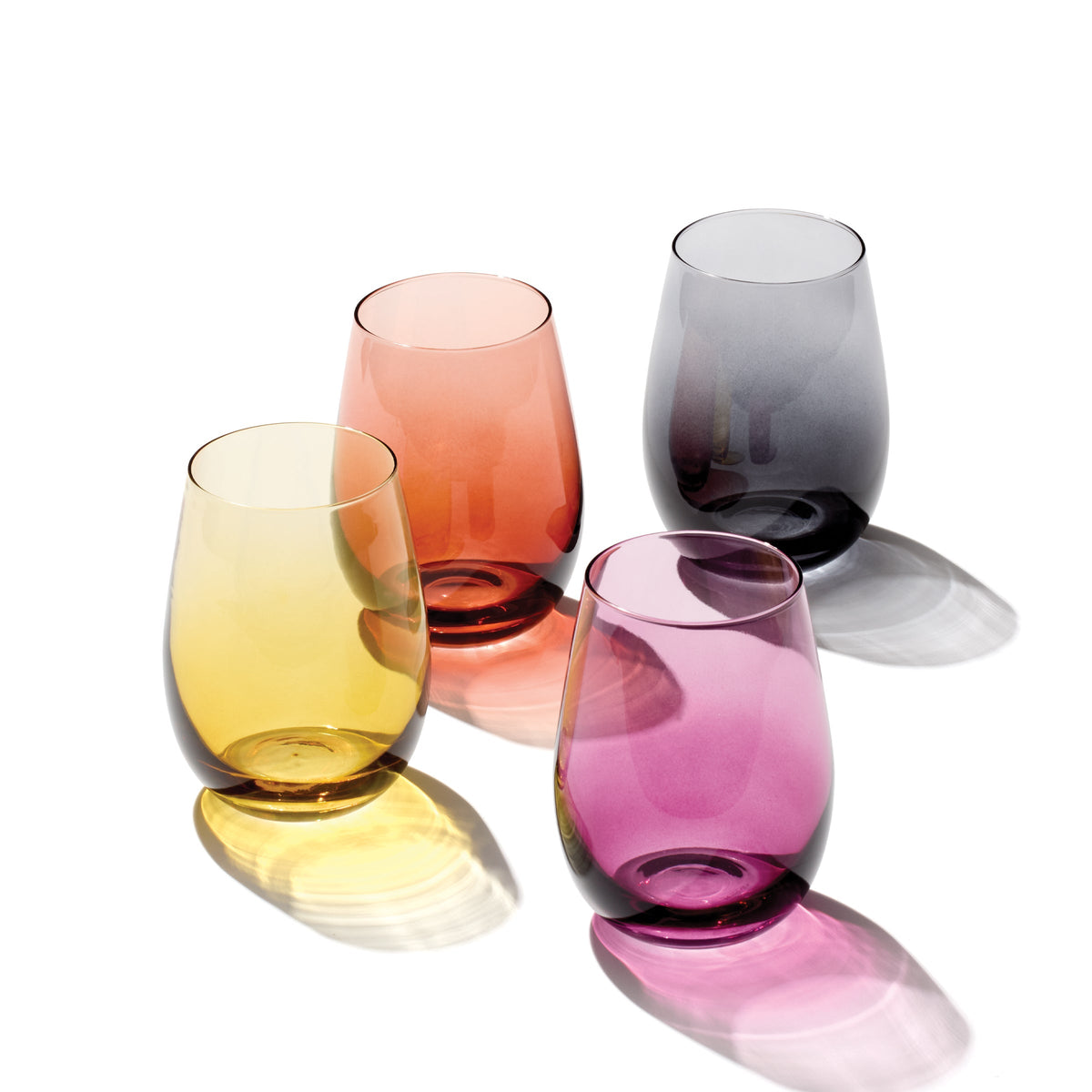 Golden Hour Stemless Wine Glasses, Set of 4