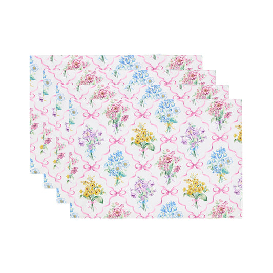 Bouquet Ribbon Placemats, Set of 4