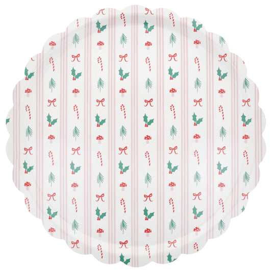 Festive Icon Stripes Large Tray