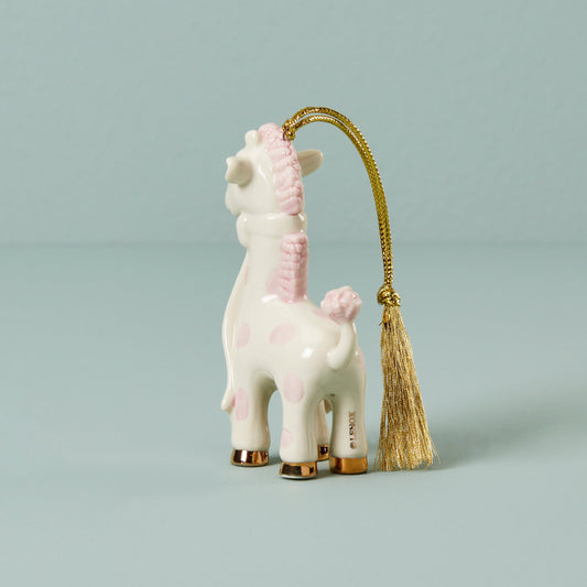 Personalized Baby's Pink Giraffe Ornament