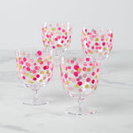 It's Raining Confetti Short Wine Glasses, Set of 4