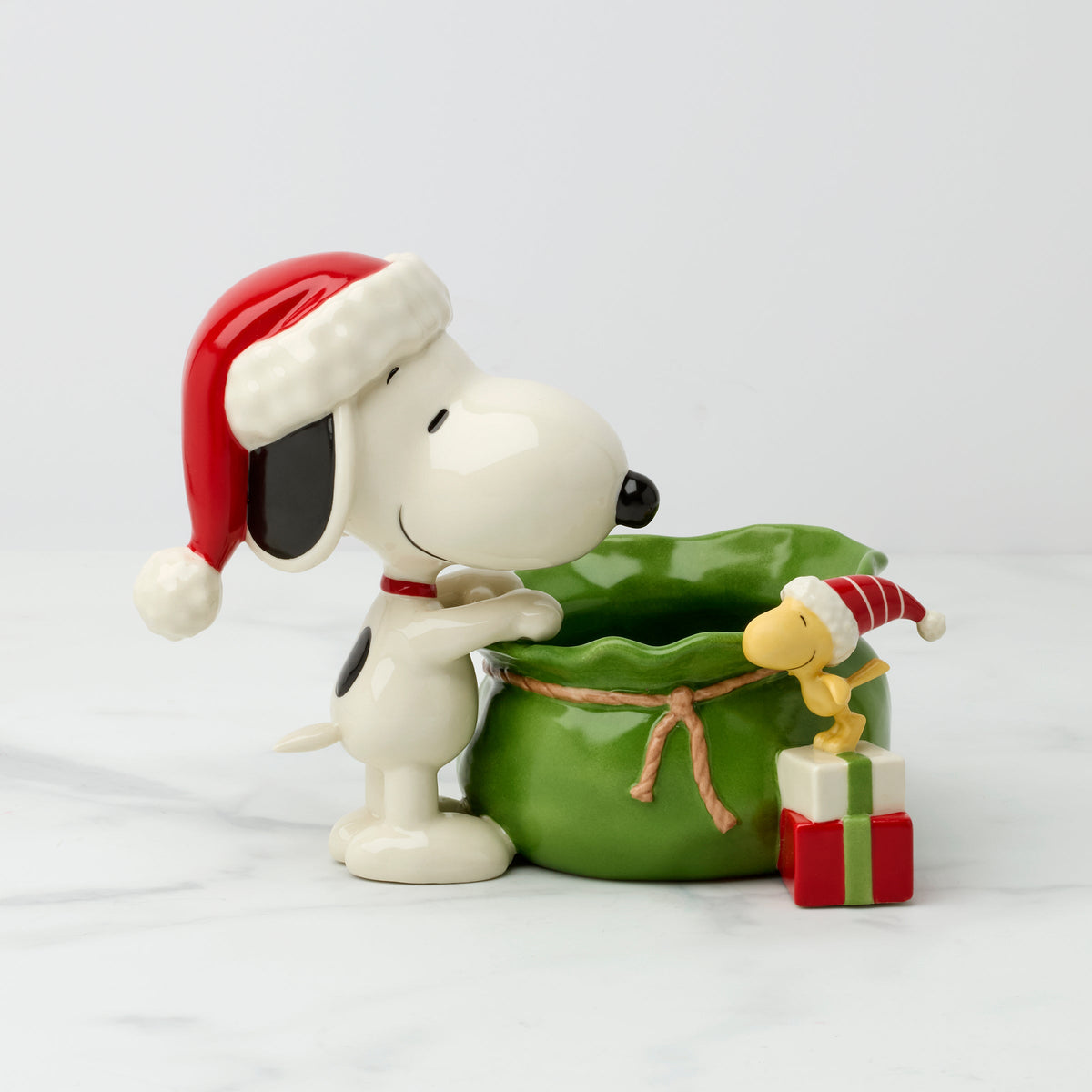 Snoopy Christmas Santa Sack Candy Bowl