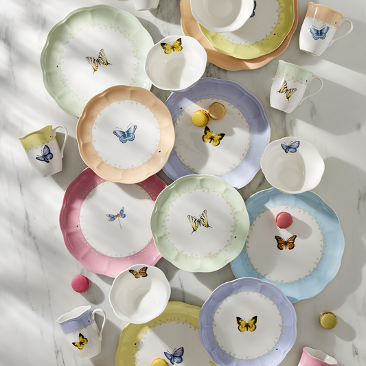 Butterfly Meadow Color 24-Piece Dinnerware Set