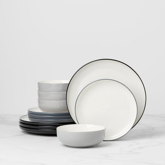 24 Seven Colors Pumice 12-Piece Dinnerware Set