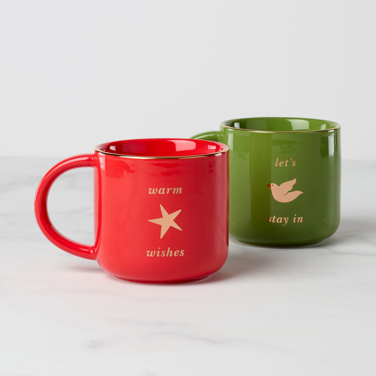 Be Jolly Warm Wishes Mugs, Set of 2