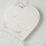 White Marble Heart Shaped Serving Board