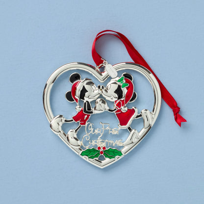 2026 Our 1st Christmas Mickey & Minnie Mouse Metal Ornament