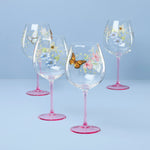 Butterfly Meadow Pink Decal Balloon, Set of 4