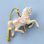Snowflake Carousel Horse Ornament