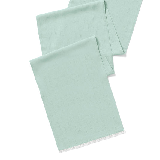 French Perle Solid Ice Blue 14x90 Table Runner
